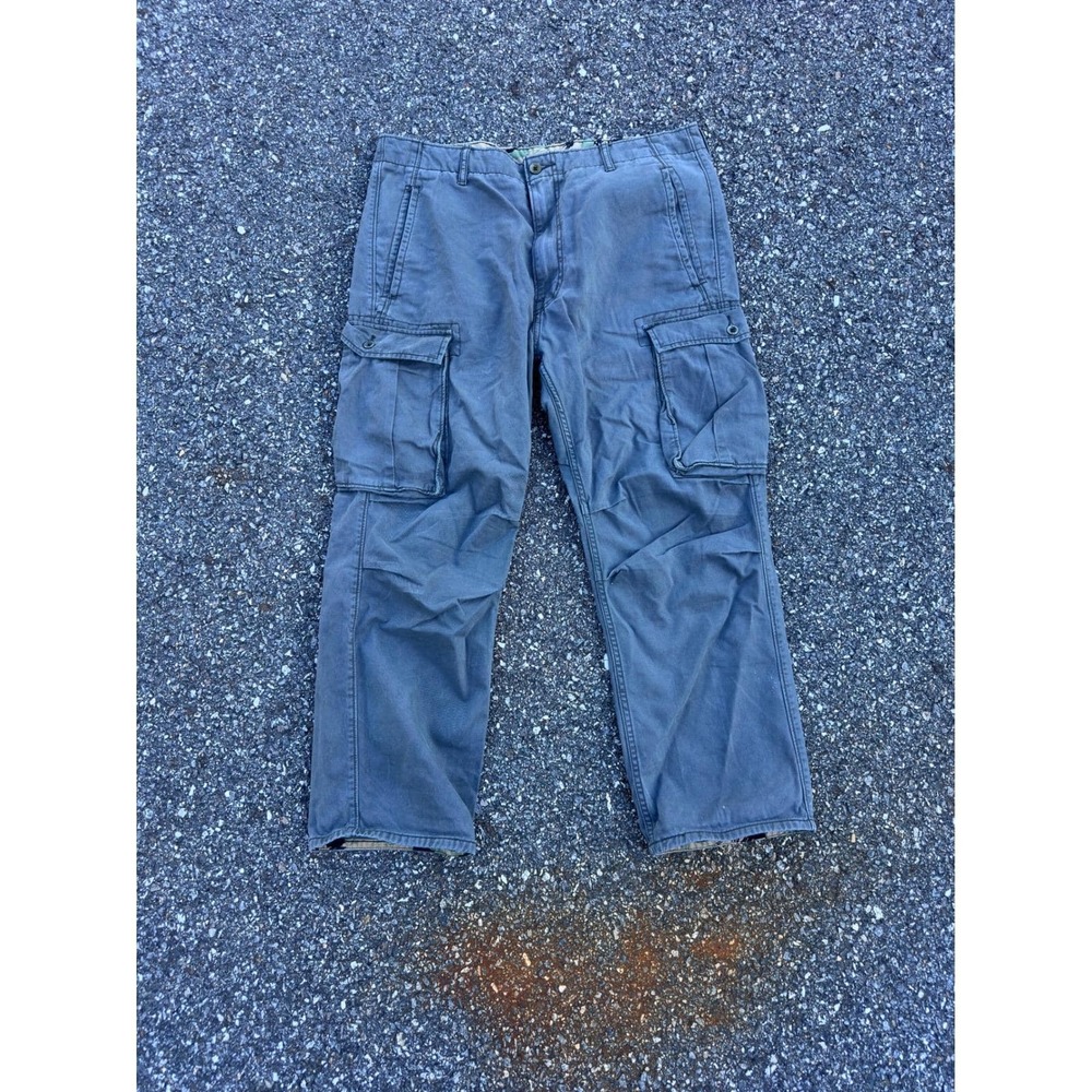 Levis Mens Cargo Pants W36 L30 Blue Grey Camo Lined Utility Workwear 13786-0006 - Picture 5 of 9